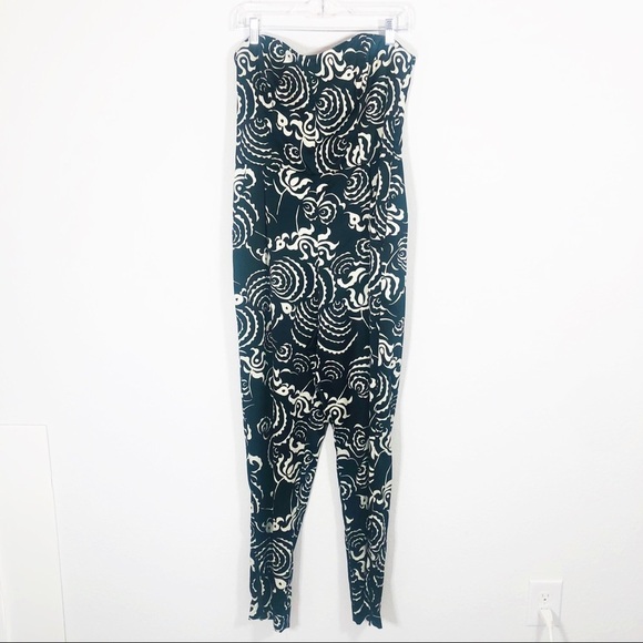 🔥SALE🔥 Rachel Roy black and ivory strapless pant romper sz10 - Picture 2 of 7